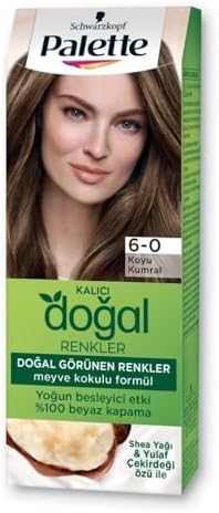 Kalıcı Doğal Renkler 6-0 Koyu Kumral Shea Yağı & Yulaf Çekirdeği Özlü Saç Boyası