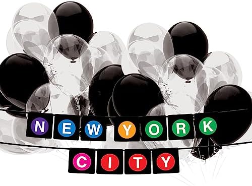 Alternative view of 53650 Asılı Afişler 2 Parça New York City Parti Dekorasyonları, 12,7 cm x 6 ', Siyah/Mor/Mavi/Sarı/Yeşil/Pembe/Kırmızı