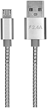 Alternative view of HY-X62 3.4A Hızlı Şarj Micro USB Kablolu 2 USB Metal Araç Şarj Cihazı, Gümüş