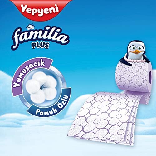 Alternative view of Familia Plus 3 Katlı Tuvalet Kağıdı Sihirli Çiçekler 32'li 1 Paket (1 x 32 Adet), 2.7 kg