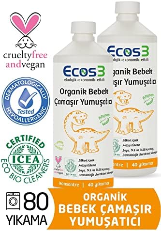Alternative view of Ecos3 Organik Bebek Çamaşır Yumuşatıcı- 80 Yıkama (2 x 1000 Ml)