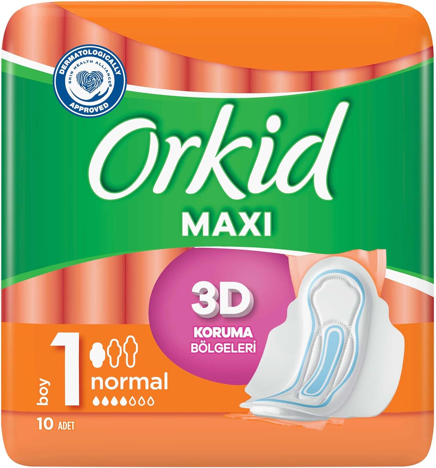 Alternative view of Orkid Maxi Hijyenik Ped Normal (Boy 1) 10 Adet Ped
