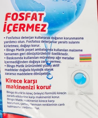 Bingo Matik Renkli 40 Yıkama Toz Çamaşır Deterjanı 1 x 6 kg , 6000 G
