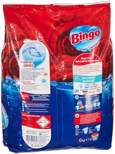 Alternative view of Bingo Matik Renkli 40 Yıkama Toz Çamaşır Deterjanı 1 x 6 kg , 6000 G