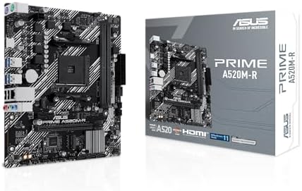 Alternative view of Asus A520M-R AMD Soket AM4 DDR4 5100MHz mATX Anakart