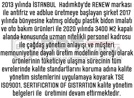 Renew SCR Blue 20 Kg Euro 4, Euro 5, Euro 6 SCR'li Dizel Araçlar İçin