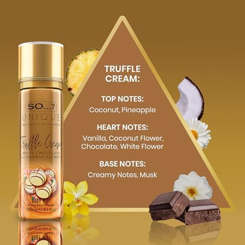 So…? Bayan Vegan Truffle Cream Kokulu Vücut Sisi, Kadınlar için Vücut Spreyi 150