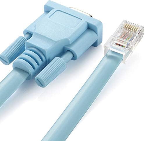 4335 Rj45 To Rs232 9 Pin Cat5e 6 Çevirici Dönüştürücü Adaptör Ethernet Kablosu