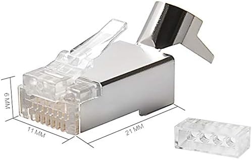 4229 Cat7 Rj45 İnternet Patch Kablo Ucu Konnektör Jak, 10'lu