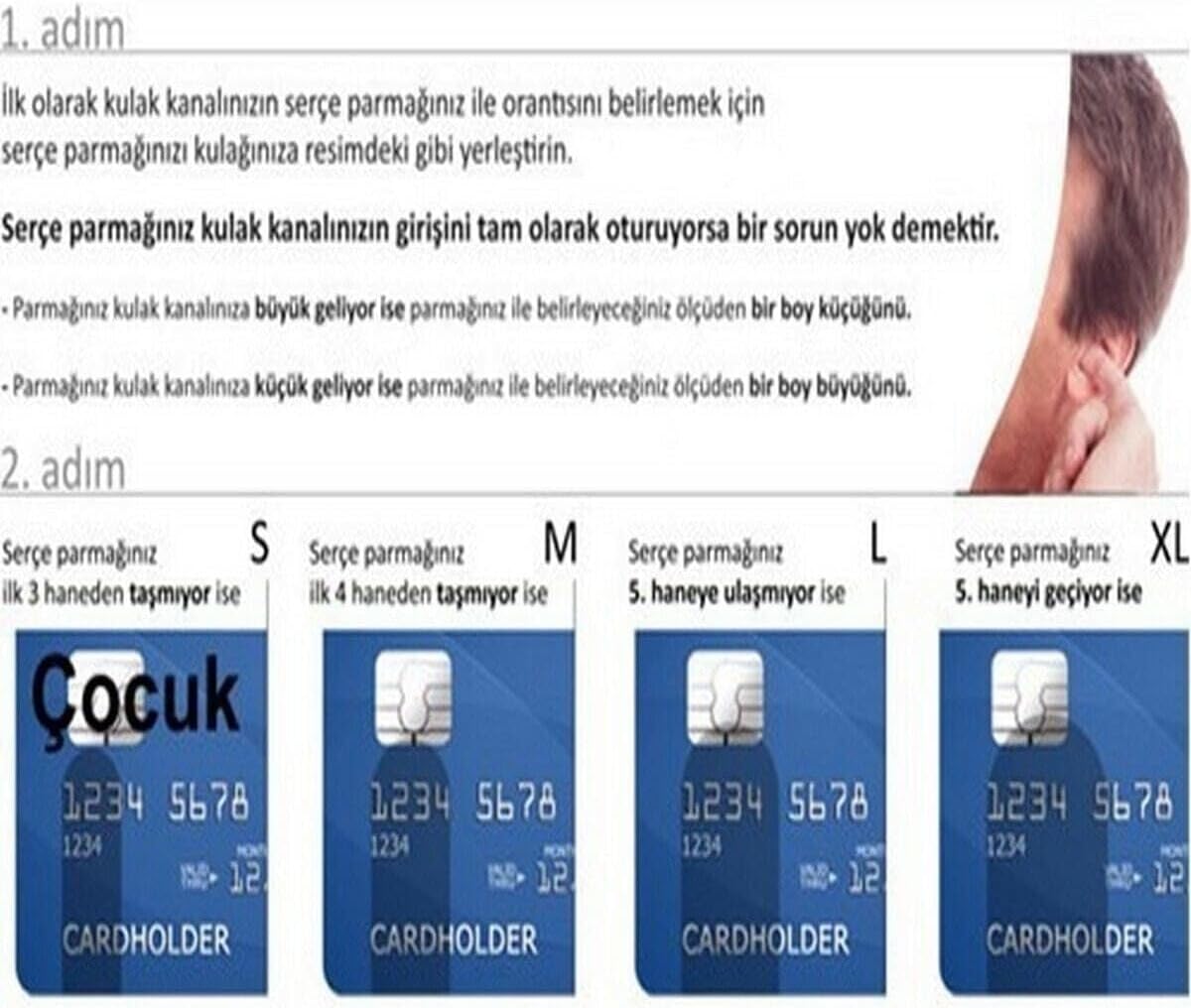 Alternative view of Otifleks 2'li Duş Kulak Tıkacı Mavi L