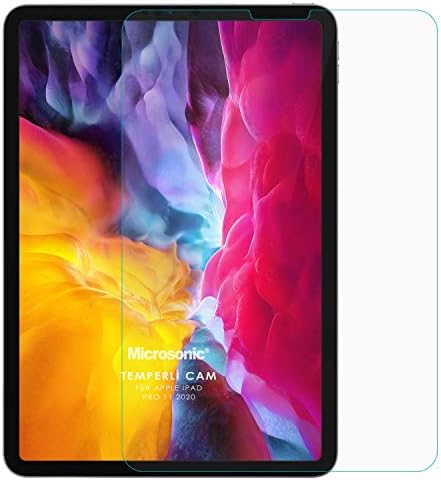 Alternative view of iPad Pro 11'' 2020 2. Nesil (A2228-A2068-A2230) Temperli Cam Ekran Koruyucu [iPad Pro 11 2020 ile Uyumlu Ekran Koruyucu - Şeffaf]