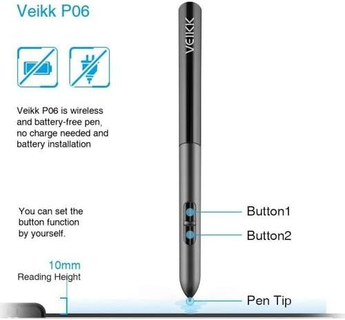 Veikk A30 10x6" Grafik Tablet