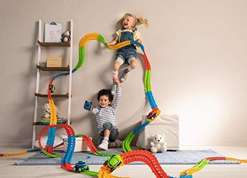 Smoby FleXtreme SUV Yeşil Ek Araba Flextreme Başlangıç Kiti için Yarış Pisti, Otomobil Yarış Pisti, 4 yaş üstü çocuklar için, Döngülü Esnek Pist