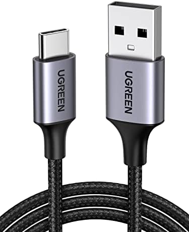 Alternative view of 2.0 A USB-A & USB-C Örgülü Şarj ve Data Kablosu, 25 Santimetre, Siyah, 60124