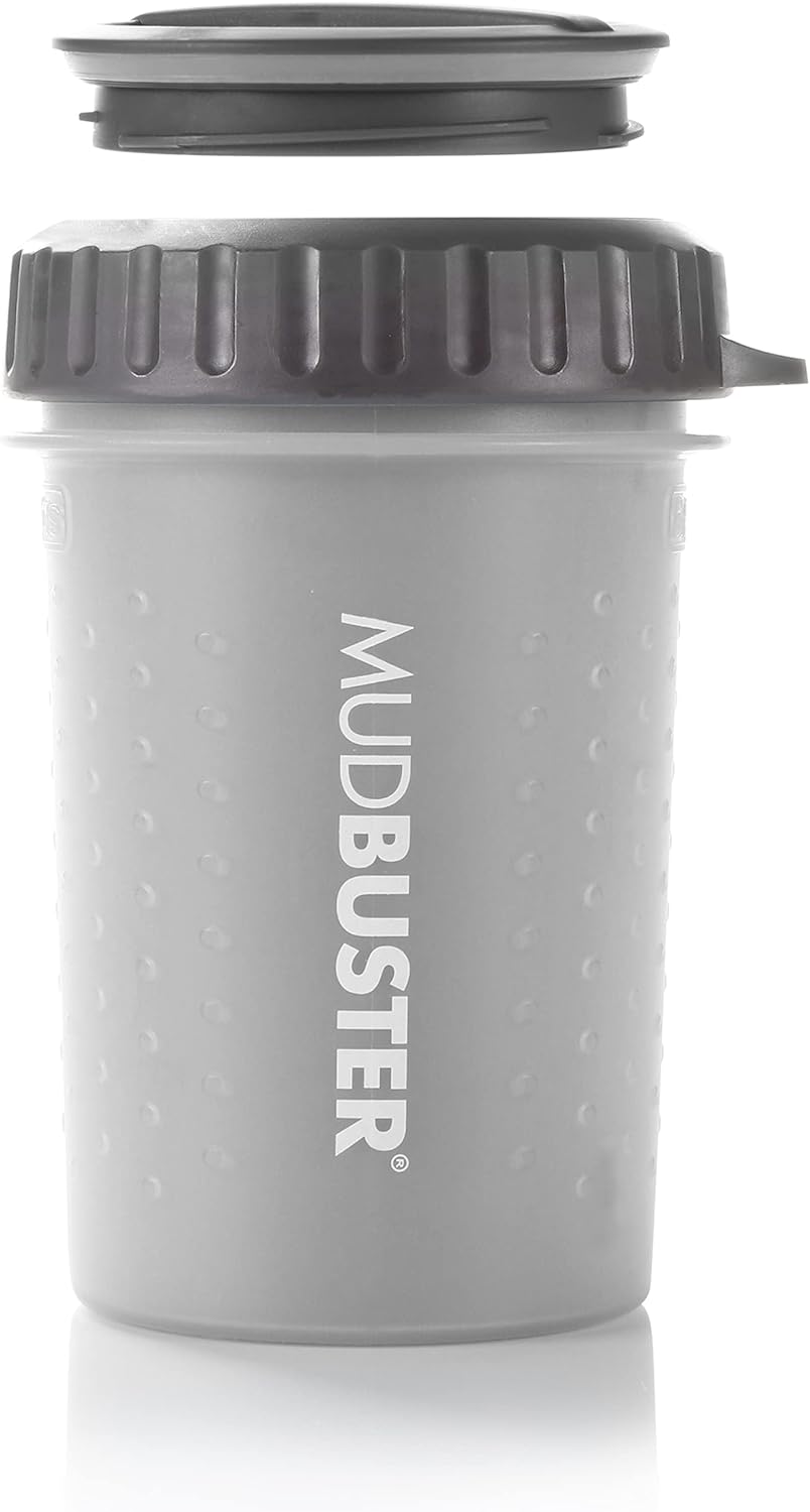 Alternative view of Dexas Kapaklı MudBuster Taşınabilir Köpek Pençesi Temizleyici, Açık Gri, Orta Kapaklı
