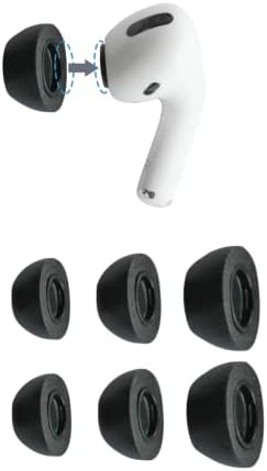 AirPods Pro Generation 1 & 2 için Köpük Kulak Uçları, Çeşitli S, M & L, 3 Çift - Üstün Konfor, Sarsılmaz Uyum, Hafızalı Köpük Kulaklık Uçları, Kulaklık Değiştirme İpuçları, ABD'de