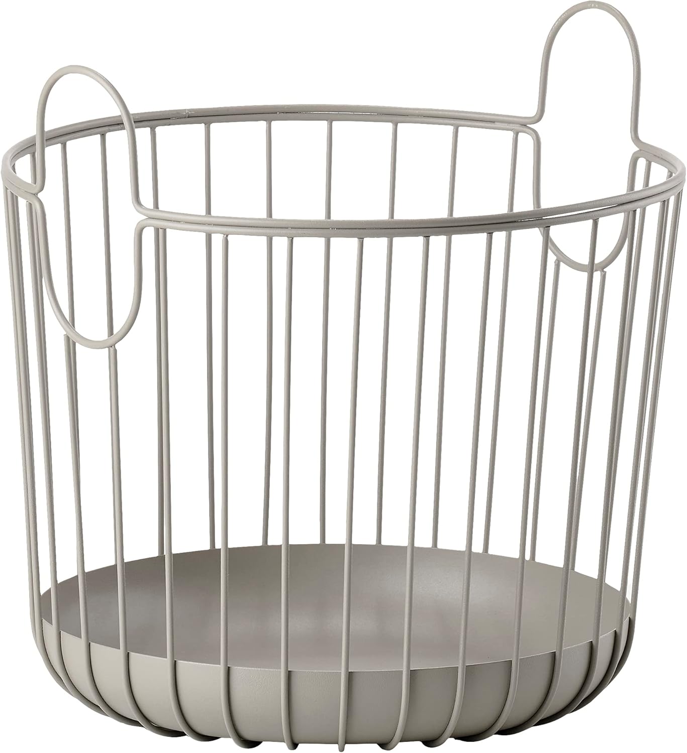 Inu sepet, metal, boz kahverengi, 30 cm