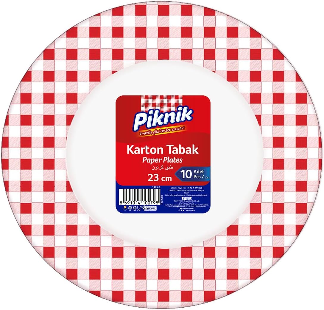 Alternative view of Piknik Kullan-At Karton Tabak 21 cm Büyük 10'lu 1495