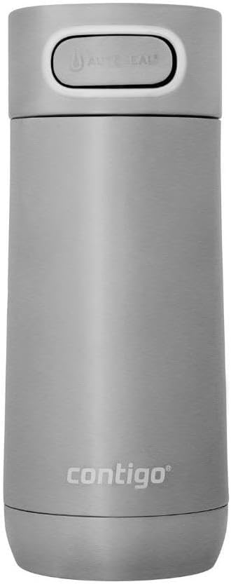 Luxe Autoseal Termos Bardak 360 ml, Paslanmaz Çelik, 5 Saat 12 Saat Soğuk, Sızdırmaz, Gri