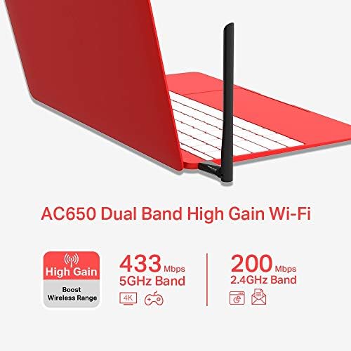 Alternative view of MU6H, AC650 Yüksek Kazançlı Kablosuz Çift Bantlı USB Adaptör