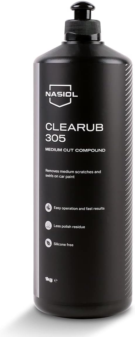 Clearub 305 Araç Orta Çizik Giderici Pasta Cila-1 Kg-Boya Koruma Parlatma Wax, Detailing, Güçlü Çizik Alıcı Araç Pasta Cila, Boya Koruyucu ve Parlatıcı Oto Polisaj