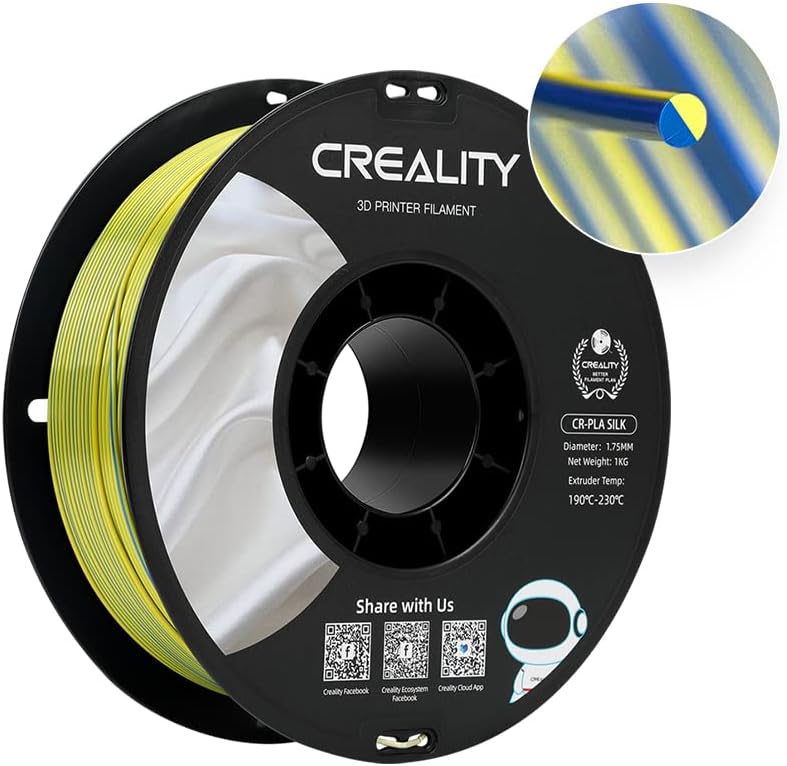 Creality CR-SILK Filament Sarı-Mavi Çift Renk 1.75mm 1kg
