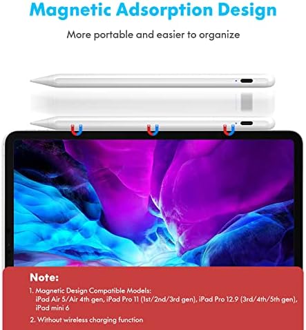 Alternative view of Cisteen iPad(2018-2024) için Stylus Kalem,iPad Pro 11/13 inç M4,iPad Air 11/13 inç M2,iPad 10/9/8/7/6,iPad Air 5/4/3,iPad Pro 11/12.9",iPad Mini 6/5 için Eğim Sensörlü Avuç İçi Reddi Aktif Stylus Kalem