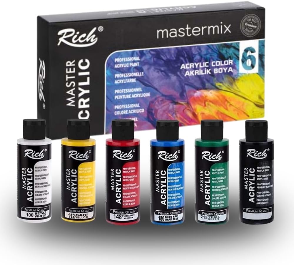 Rich Mastermix Profesyonel Akrilik Boya 60cc 6 Ren