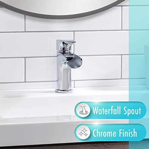 Alternative view of Aqua H07L-412-AV-CH Banyo Lavabo Bataryası, Şelale Tek Kolu Krom