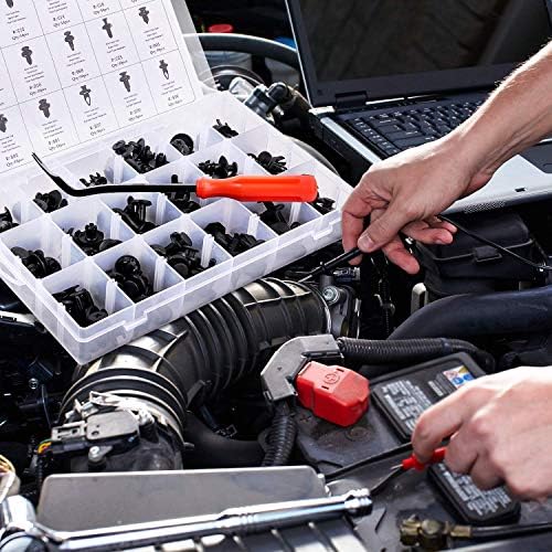 190 Adet Araba Tutucu Klipsleri Bağlantı Elemanı Sökücü 18 En Popüler Boyut Uygulamaları Otomatik Push Pin Perçin Seti - için Kapı Panel Klipsleri, 2 Yıl Garanti