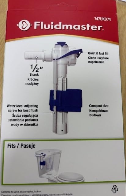 Alternative view of 747UK074 747 Valve Plastic Shank WC doldurma valfi, mavi, beyaz
