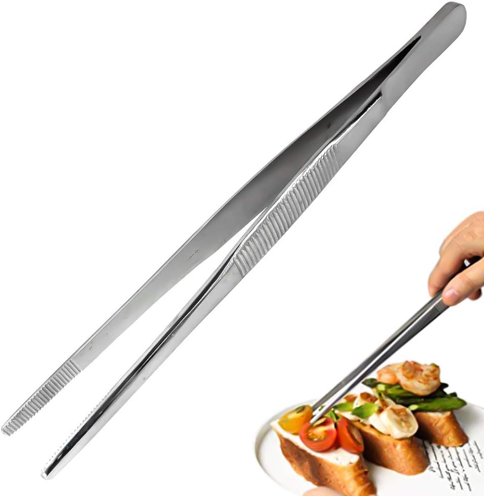 Alternative view of 304 Paslanmaz Çelik Mangal Cımbızı, Profesyonel Mutfak ve Uzun Saplı Gıda Cımbızı, Çok Fonksiyonlu, 30 cm