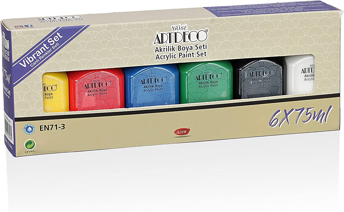 Alternative view of Akrilik Boya 6x75 ml Set Canlı Renkler
