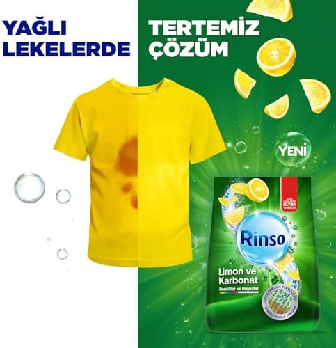 Rinso Toz Çamaşır Deterjanı Limon ve Karbonat Renkliler ve Beyazlar İçin 4 KG