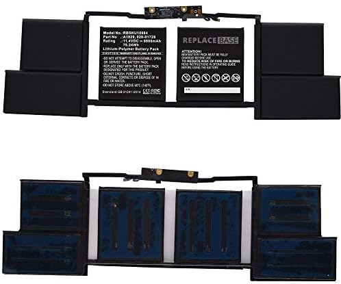 Alternative view of MacBook Pro, A1707 2016, 38.1 cm için yedek pil (15 inç), 6600 mAh, A1820 6600 mAh