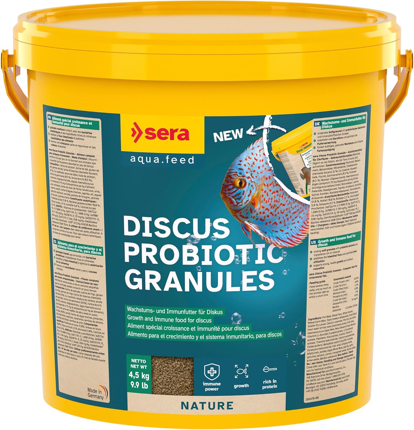 sera Discus ImmunPro Doğa 10.000 ml (4.4 kg) - probiyotik, discus gıda ile discus için büyüme gıda