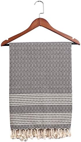 Yaprak Plaj Havlusu sauna, yoga, fitness için çok amaçlı kullanım. 100x180cm (Koyu gri)