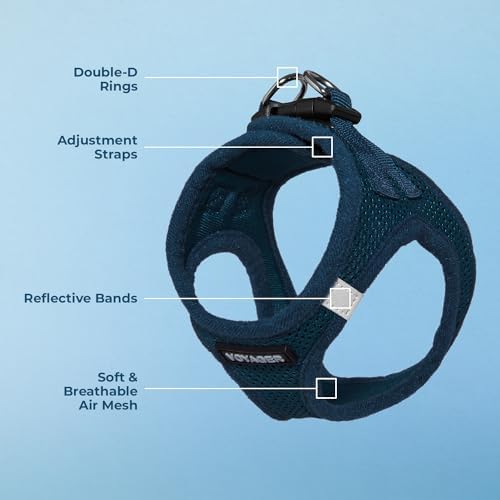 Alternative view of Voyager -in Air Köpek Koşum Takımı - Pet Supplies Küçük ve Orta Ölçekli Köpekler ve Kediler için Yelek Koşumunda Tüm Hava Mesh Basamağı - Koşum Takımı (Mavi), S (Göğüs: 14,5-16 inç)