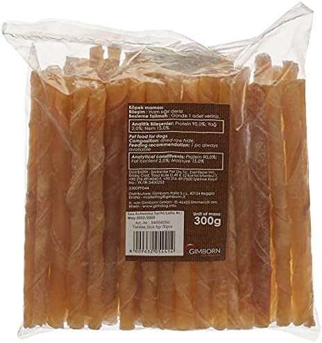 GimDog Mordimi Köpekler İçin Çubuk Kemik, Çiğneme Kemiği, Naturel, 50'li, 300 gr