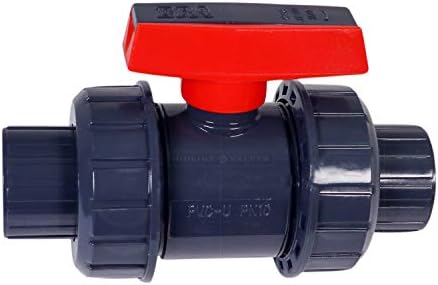 Alternative view of Midline Valve Ağır Hizmet Tipi PVC Union Küresel Vana Pembe Sap 1-1/2" FIP/Solvent Bağlantıları Gri Plastik (482UT112)