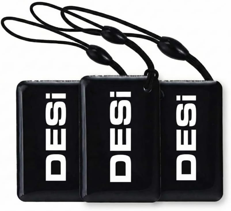 Alternative view of DESi IC Kart Tag, Akıllı Kilit Sistemleri için 3'lü Set, Siyah, Dijital Anahtar, QUiC Serisi ile Uyumlu, Tek Dokunuşla Kolay Erişim