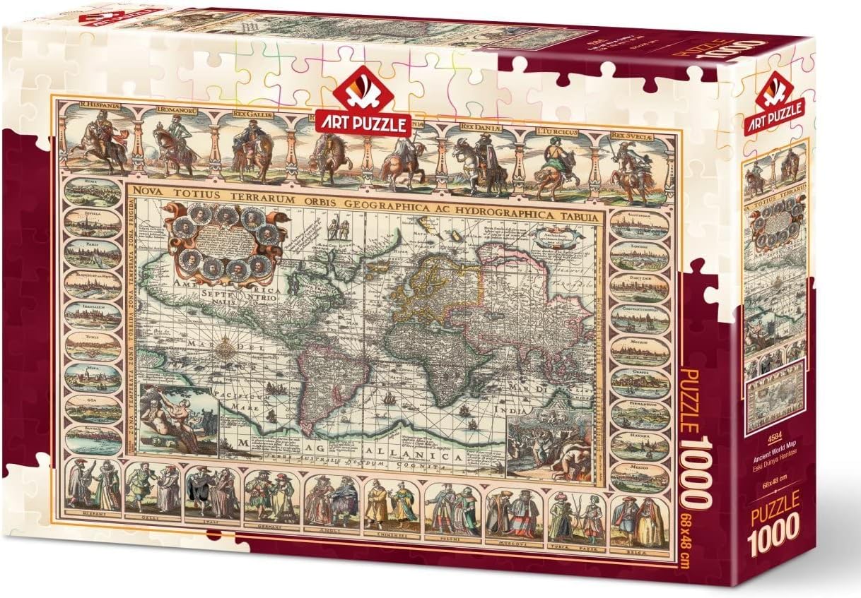Alternative view of Eski Dünya Haritası 1000 Parça Puzzle