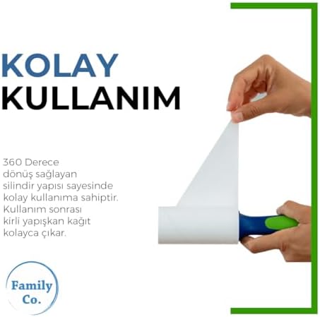 Co.Kedi Köpek Saç Kıl Tüy Toplayıcı Rulo 8 ADET YEDEK KARTUŞ HER BİRİ 60 YAPRAK