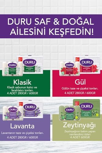 Saf & Doğal Kaynaklı Zeytinyağı Özlü 16 Adet Güzellik Sabunu 4X280Gr