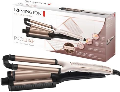 CI91AW ProLuxe 4'ü 1 Arada Dalgalayıcı: Plaj Dalgaları, Doğal Rahat Dalgalar, Su Dalgaları, Deniz Kızı Dalgaları (Dijital Ekran, 210°C'ye kadar Sıcaklık Kontrolü), Saç Maşası