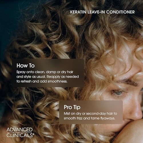 Alternative view of Advanced Clinicals Keratin Durulanmayan Saç Bakım Spreyi 237ML