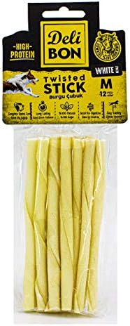 Alternative view of Doggie Delibon Gerçek Deriden Kalın Çubuk, Thıckx12Pcs., Beyaz