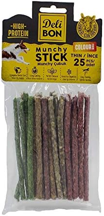 Doggie Delibon Deriden Munchy Çubuk Karışık Renk, Thınx25Pcs, Çok Renkli