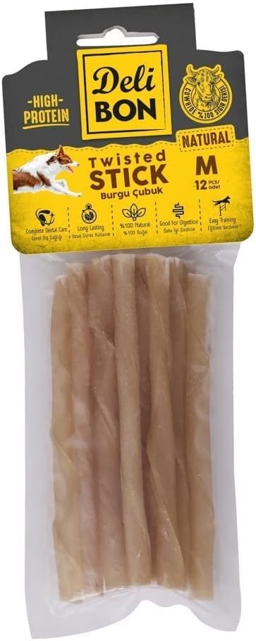 Alternative view of Doggie Delibon Gerçek Deriden Kalın Çubuk, Thıckx12Pcs., Natural