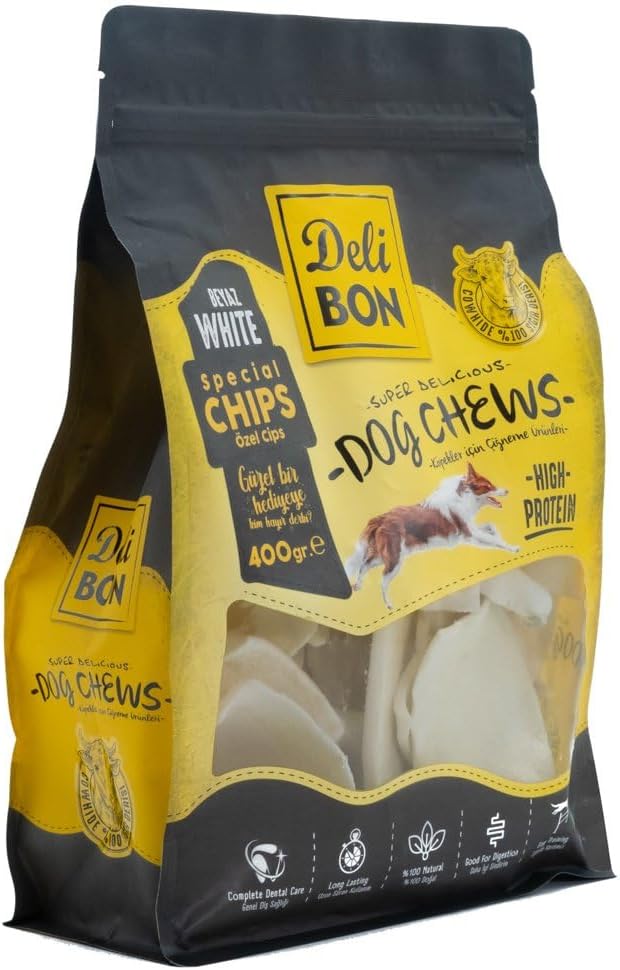 Doggie Delibon Deri Cips, 400Gr, Beyaz, 400Gr